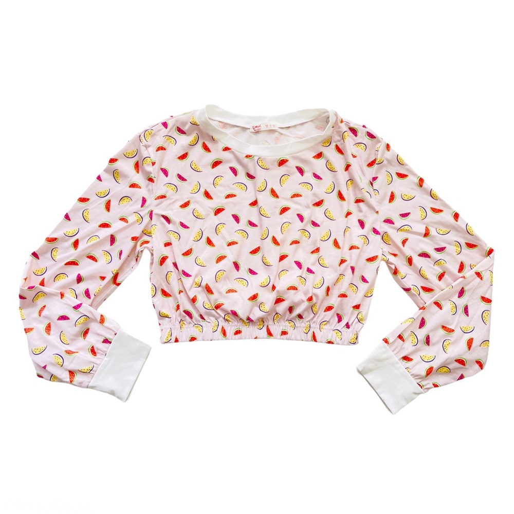 Y2K Cotton Blend Cropped Jamper Size Medium Women's